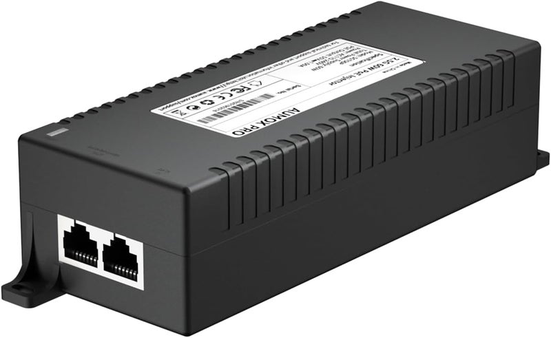 AUMOX PRO 2.5G PoE++ Injector 60W | Convert Non-PoE to PoE Adapter 10/100/1000/2500Mbps | 802.3af/at Compliant | Plug & Play | 100m (328ft) Range (2.5G 60W) - Image 1